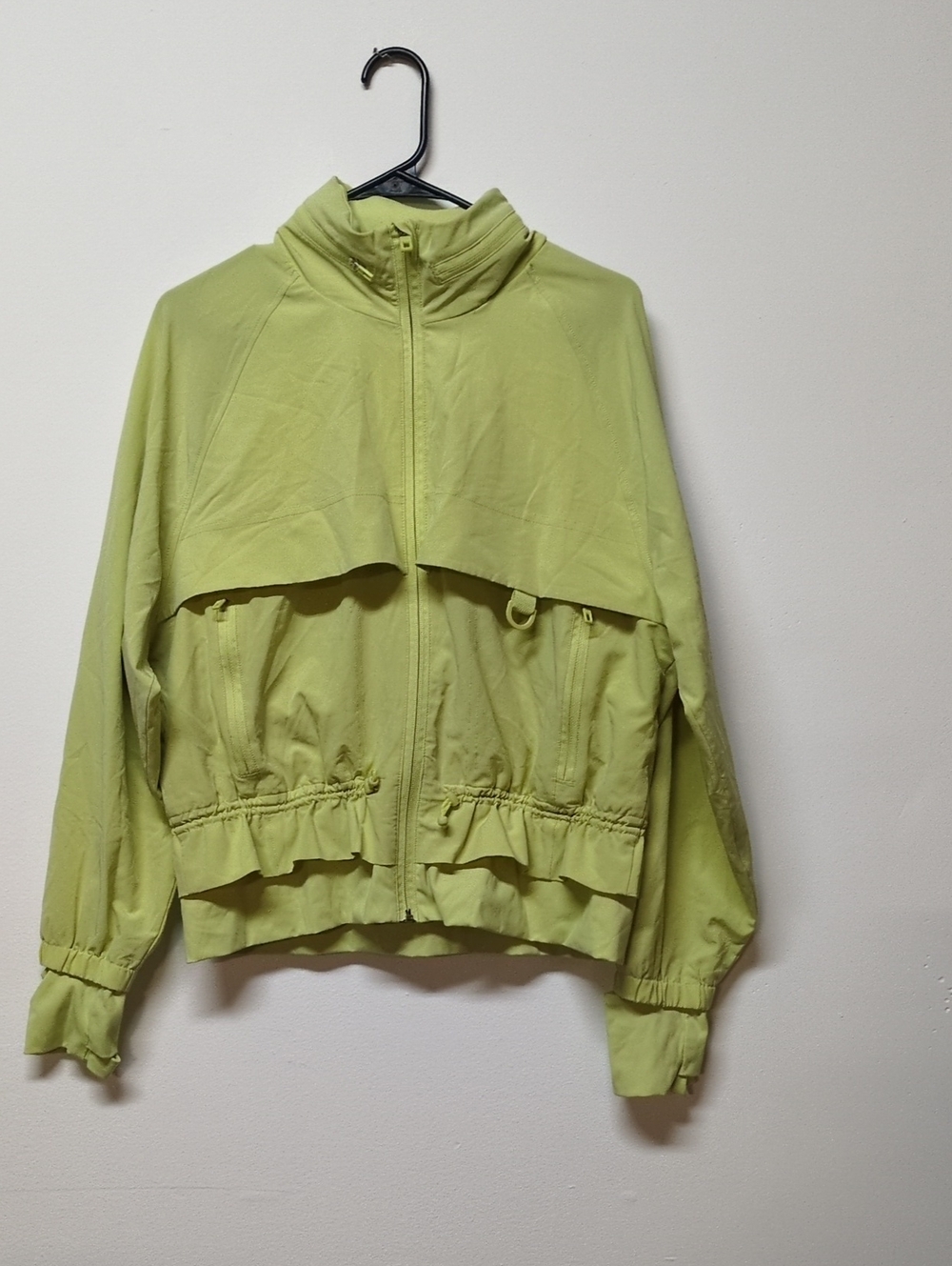 CALIA Light Green Windbreaker Bomber Jacket, Size M